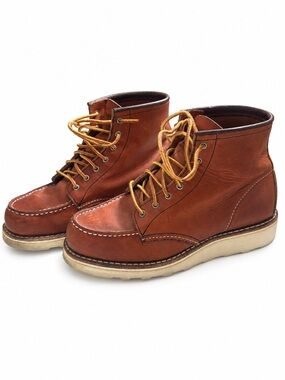 Red Wing Women’s Leather Moc Toe Boots – Size 7.5 – Made in USA